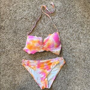 Hobie Pink and Orange Bikini Set